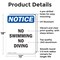 Signmission No Swimming No Diving, 12 in W x Rectangle, Aluminum OS-2PACK-NS-A-1218-V-14878 - alternate 5